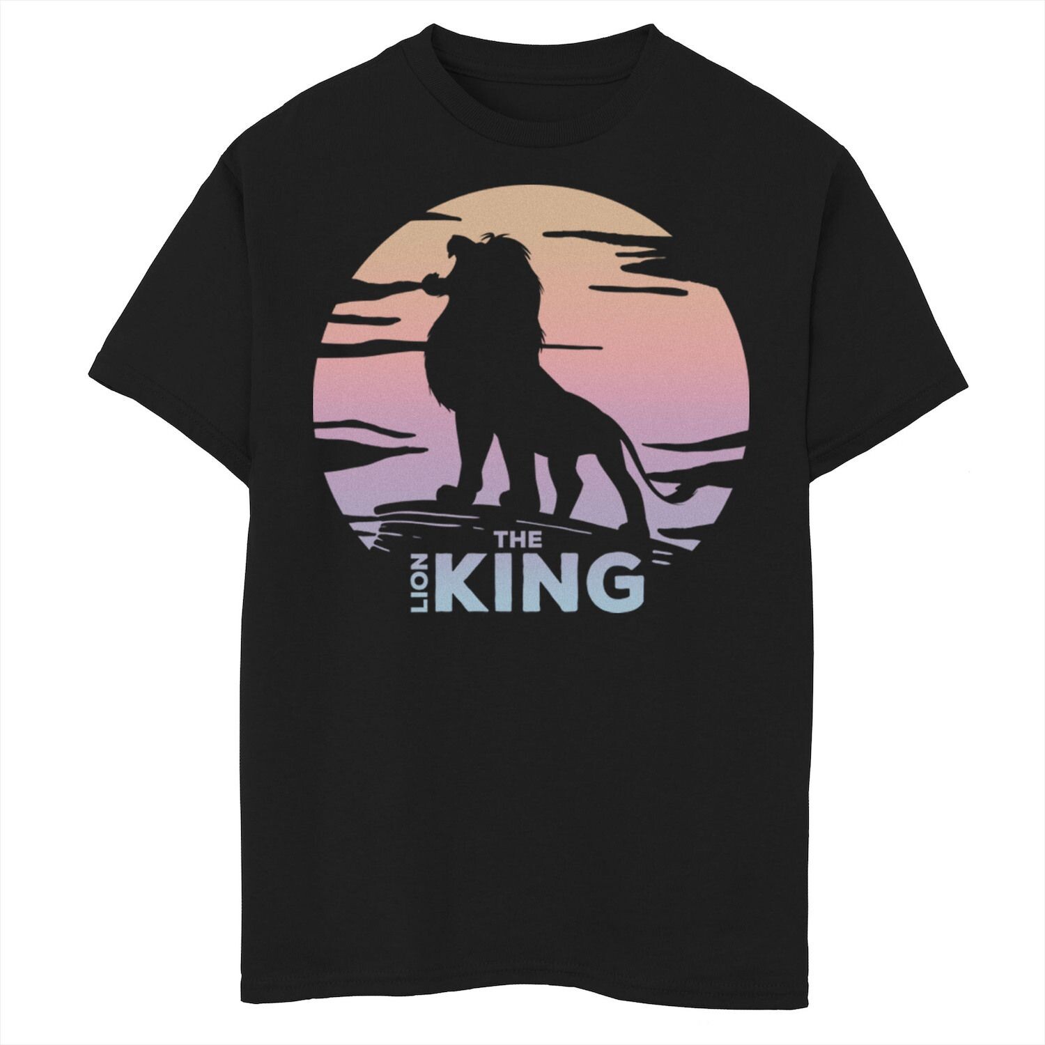

Футболка с градиентным силуэтом Disney's The Lion King для мальчиков 8–20 лет Simba Sunrise и графическим рисунком Disney