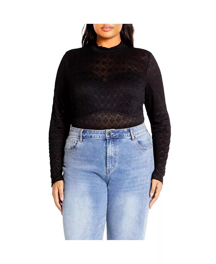 

Боди Constance Plus Size CITY CHIC, черный