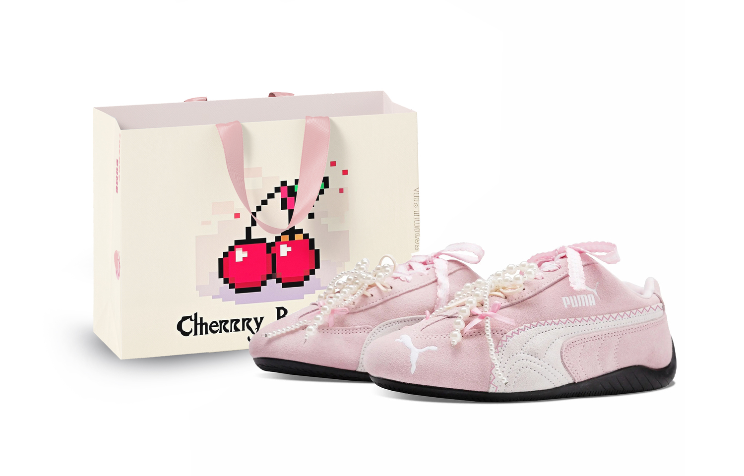 

PUMA Cherry Bomb, противоскользящие кроссовки для тренировок с веерообразными ремешками, устойчивые к истиранию, дышащие, низкие, unisex, pink