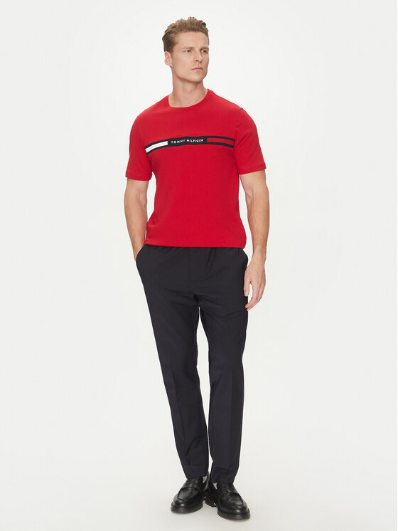 Футболка обычного кроя Chest Insert MW0MW36498 Tommy Hilfiger, красный — фото 2