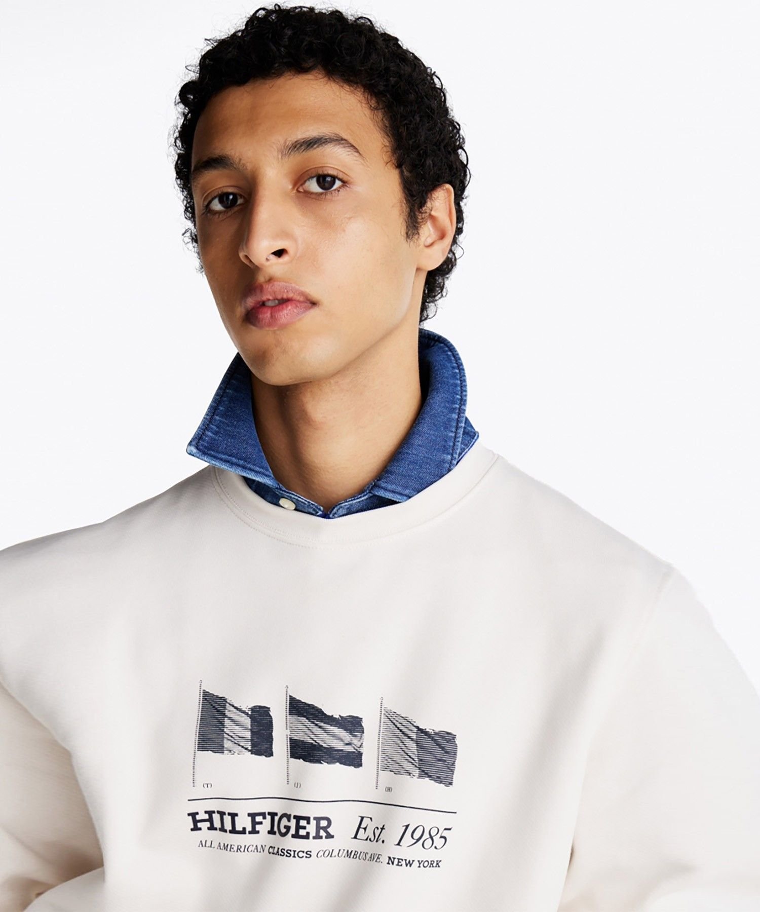 Толстовка с круглым вырезом и флагом Hilfiger TOMMY HILFIGER, Navy DW5 — фото 4