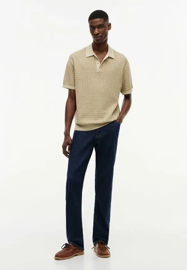 Футболка поло Tommy Hilfiger Gmd structure ss polo garment dyed, сандаловое дерево — фото 2