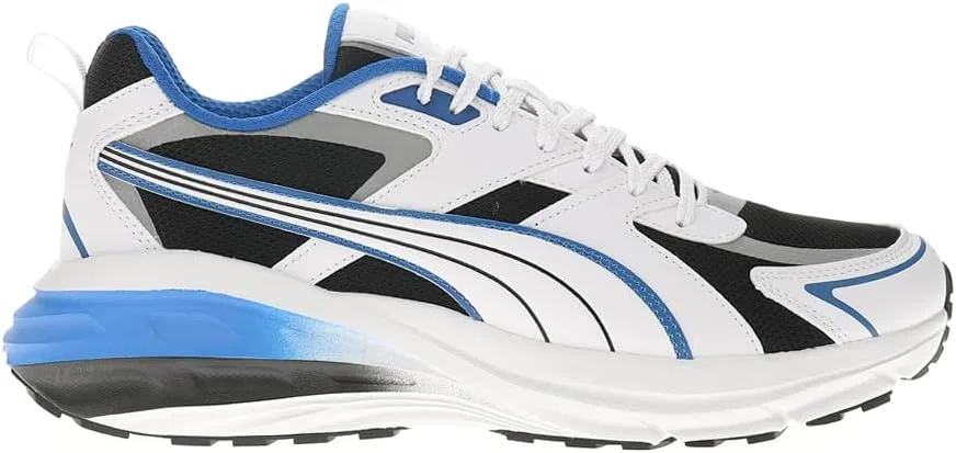 Мужские кожаные кроссовки PUMA Hypnotic, белые-королевские синие-черные, размер 9.5 — фото 2