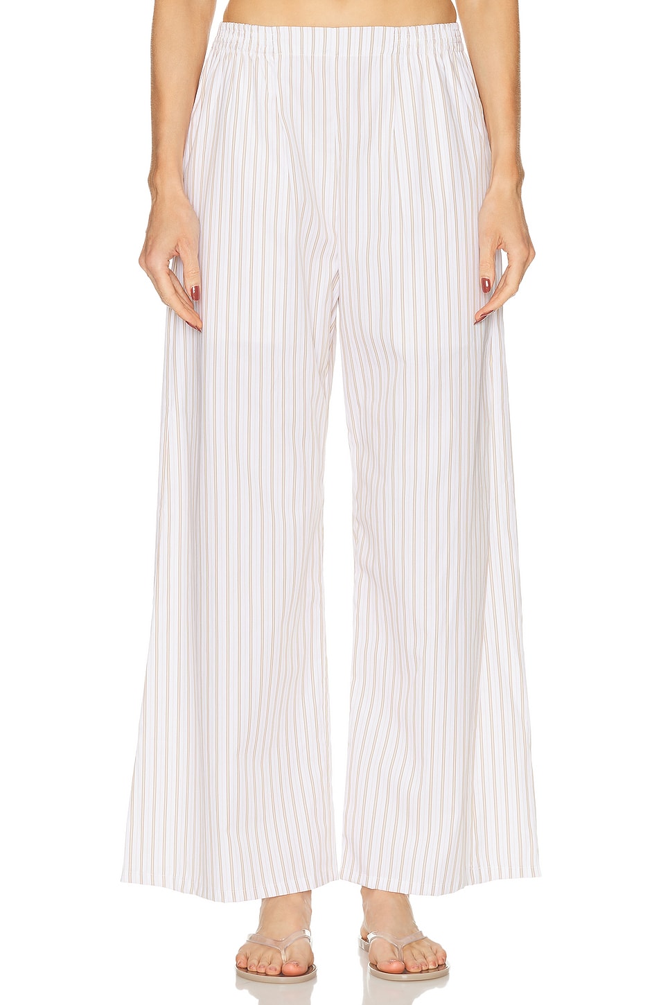 

Брюки Boxer Yoshi с широкими штанинами Leset, Parchment, Henna & Sun Stripe