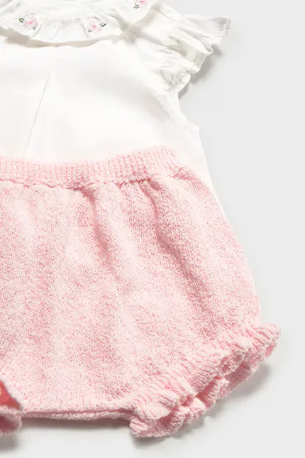 Комплект из хлопка Mayoral Newborn, розовый — фото 3