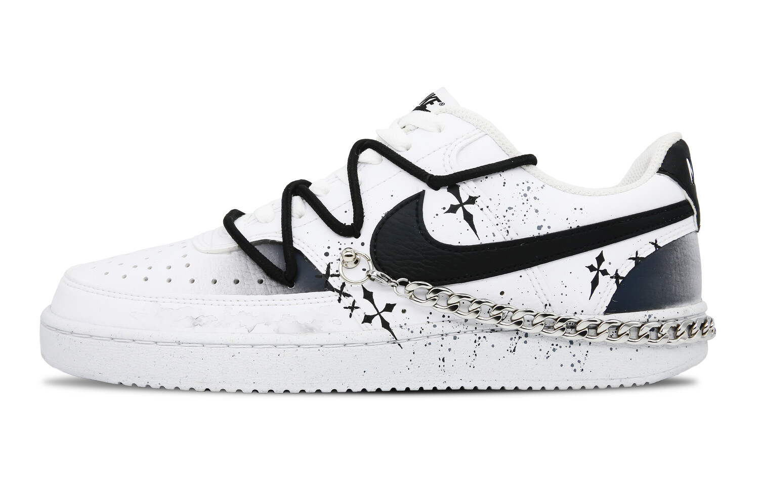 

Кроссовки Nike Court Vision 1 Skateboarding Shoes Men Low-top Black/white, белый
