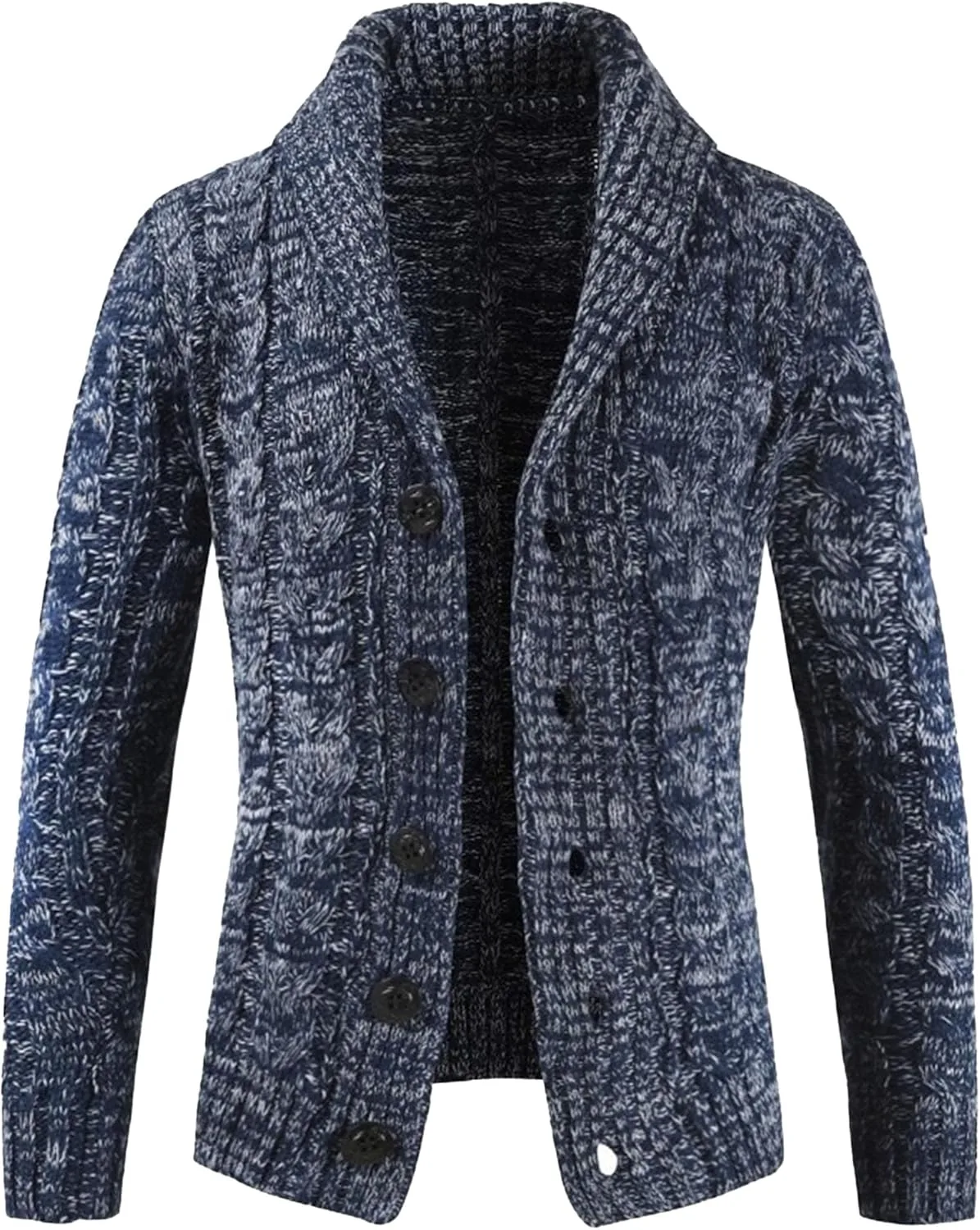 

Мужской кардиган с шальным воротником и длинными рукавами