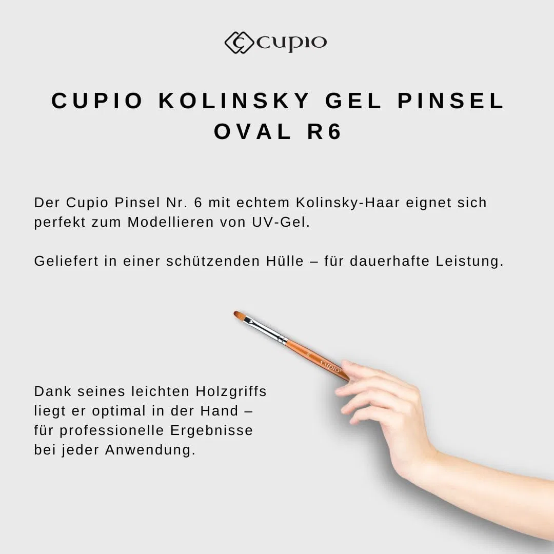 Кисть для геля Cupio Kolinsky Oval R6 Cupio — фото 3