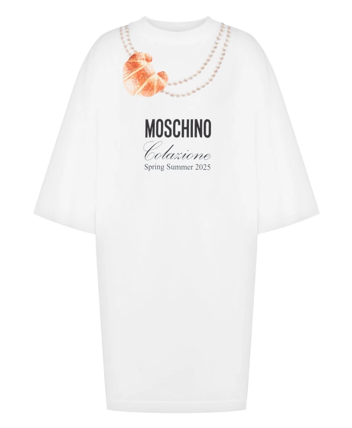 

Платье с логотипом Moschino, белый