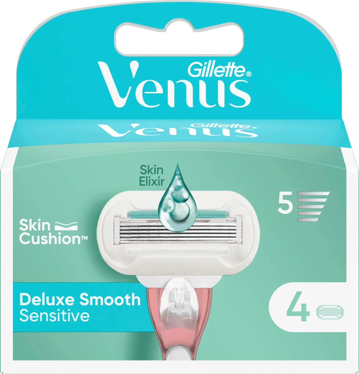 

Лезвия для бритвы Deluxe Smooth Sensitive розовое золото 4 шт. Gillette