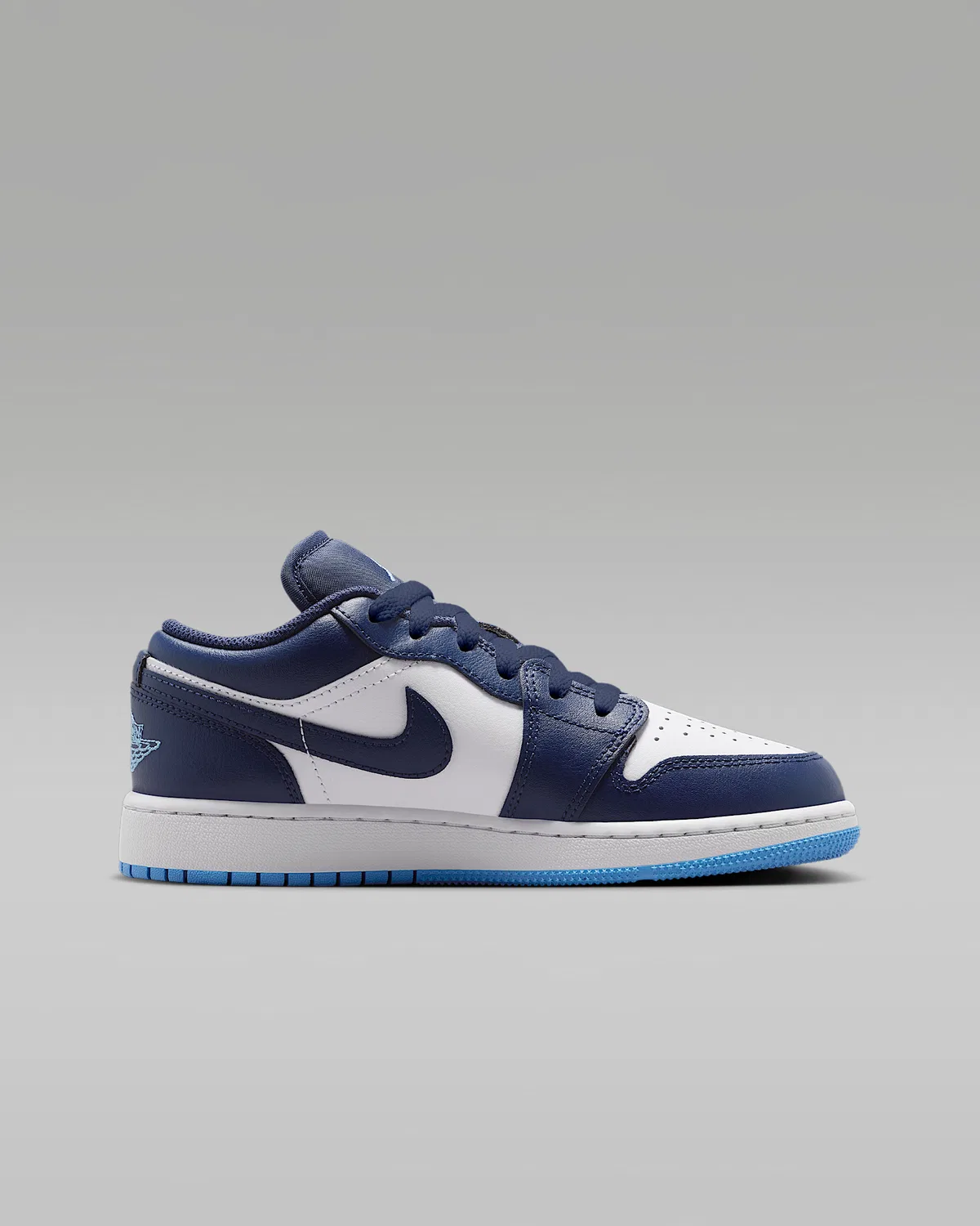Кроссовки Air Jordan 1 Low для детей старшего возраста, Midnight Navy/White/University Blue — фото 3