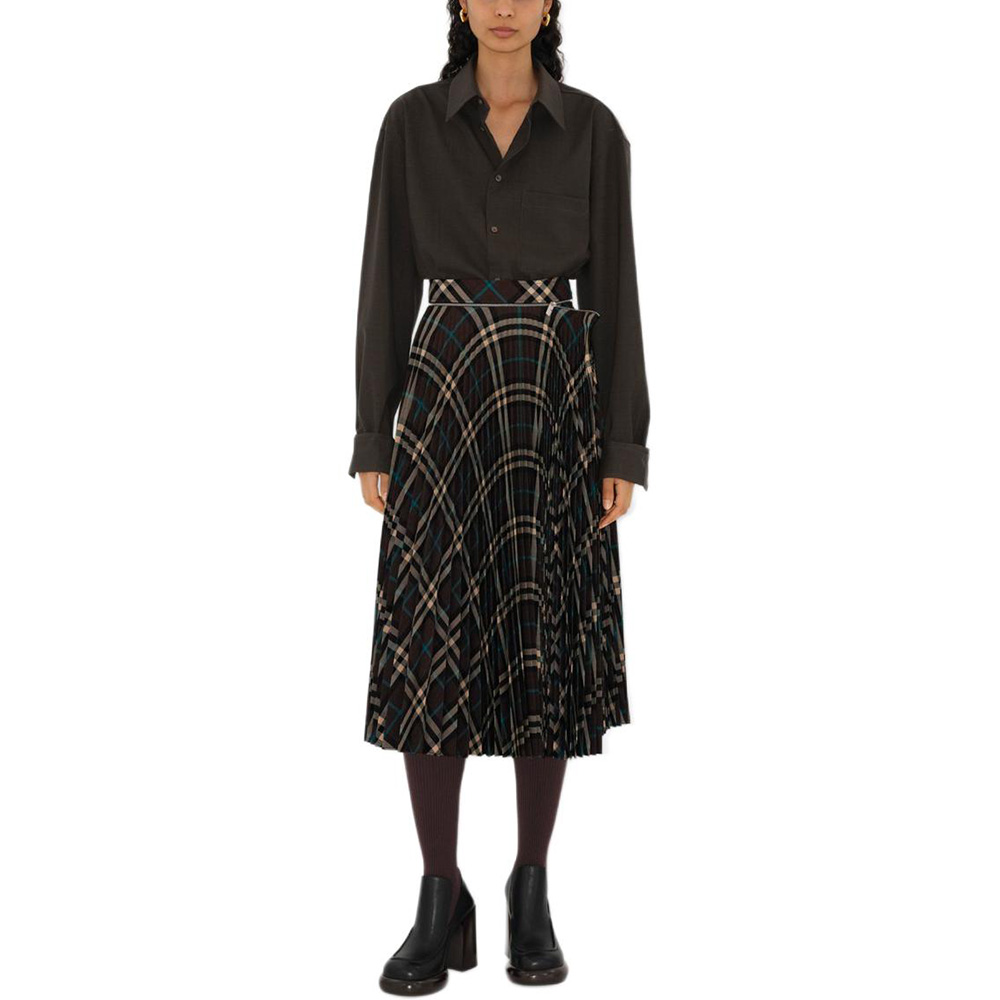 Юбка Burberry, женская, мультиколор, клетчатая — фото 4