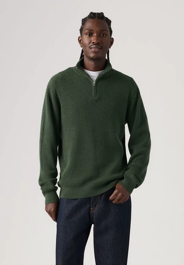 Свитер с застежкой-молнией на четверть длины Levi'S, Duffel Bag Heather Green — фото 2