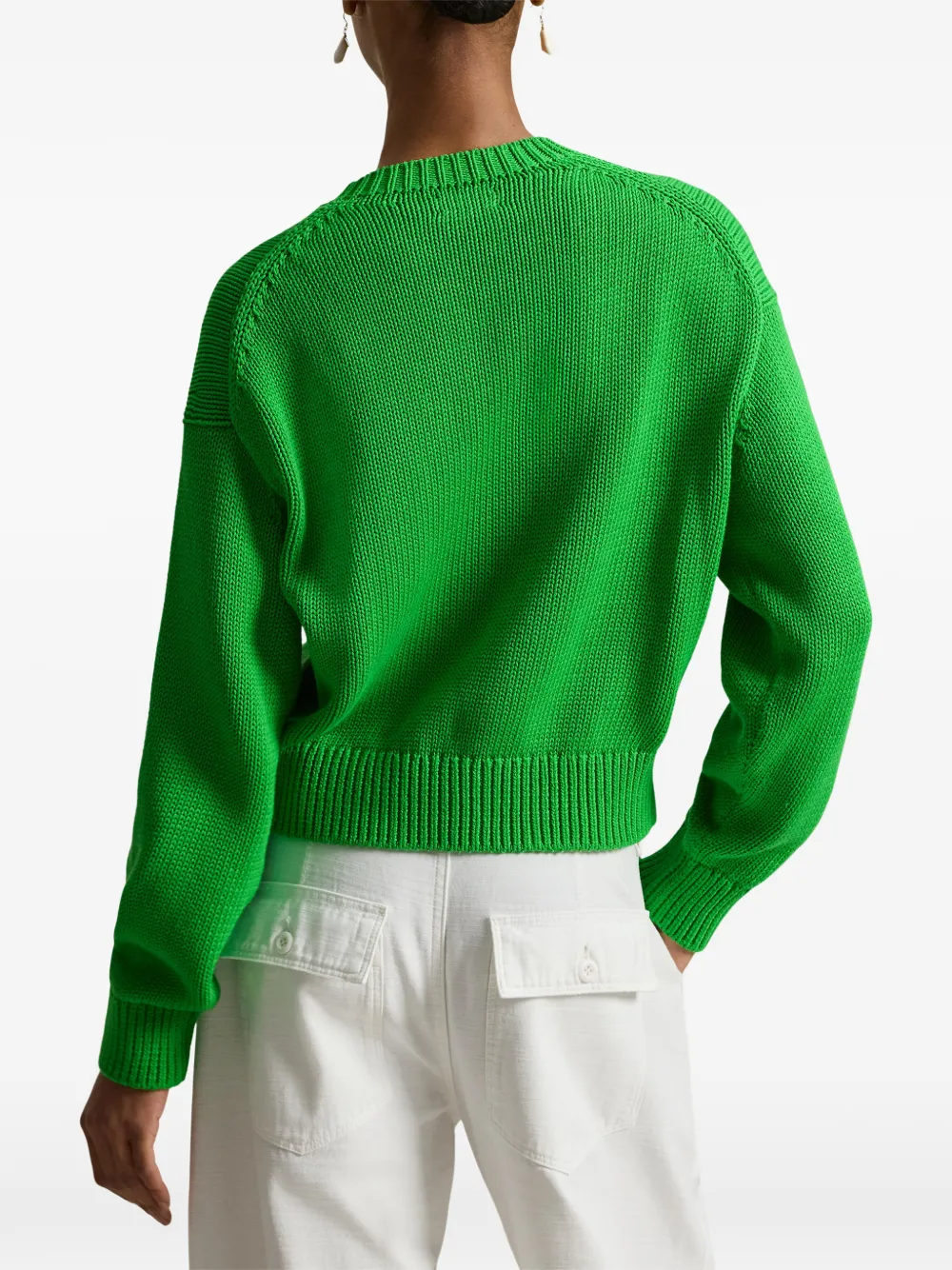 Свитер с графичным принтом Polo Ralph Lauren, зеленый — фото 4