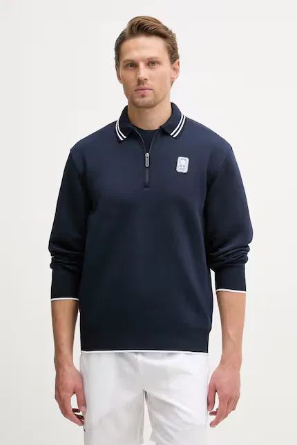 Худи Lacoste мужское, с короткой молнией, синий