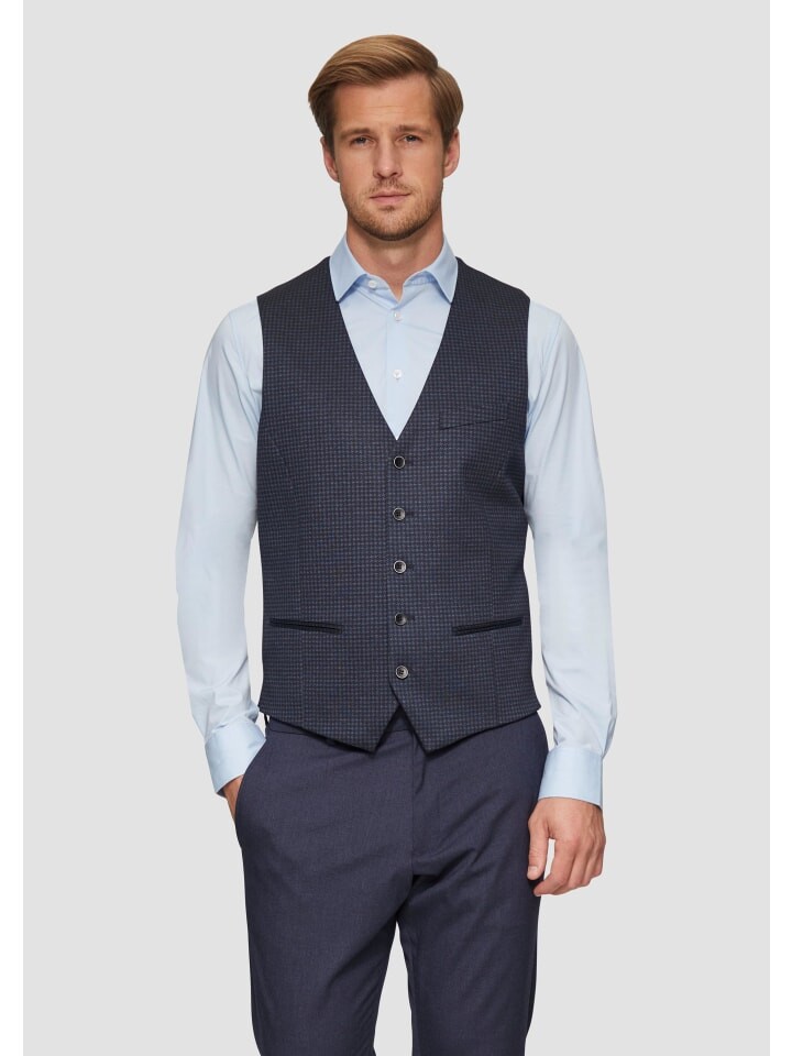 

Жилет s.Oliver BLACK LABEL Indoor-Weste ärmellos, синий