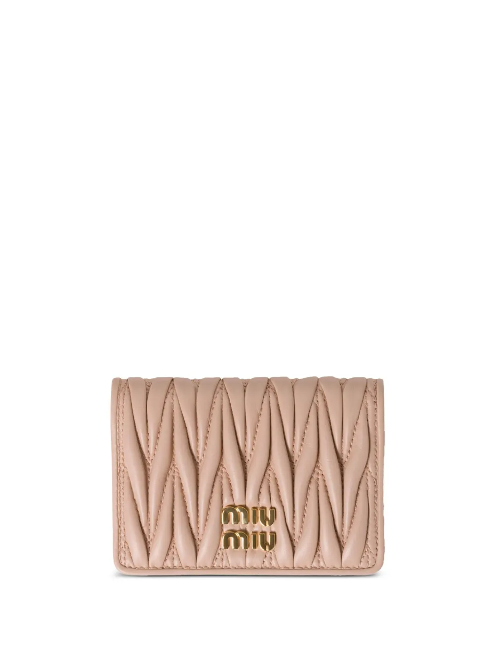 

Стеганый кошелек с логотипом Miu Miu, розовый