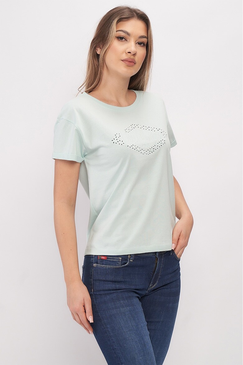 

Хлопковая футболка с вышитым логотипом Lee Cooper, синий
