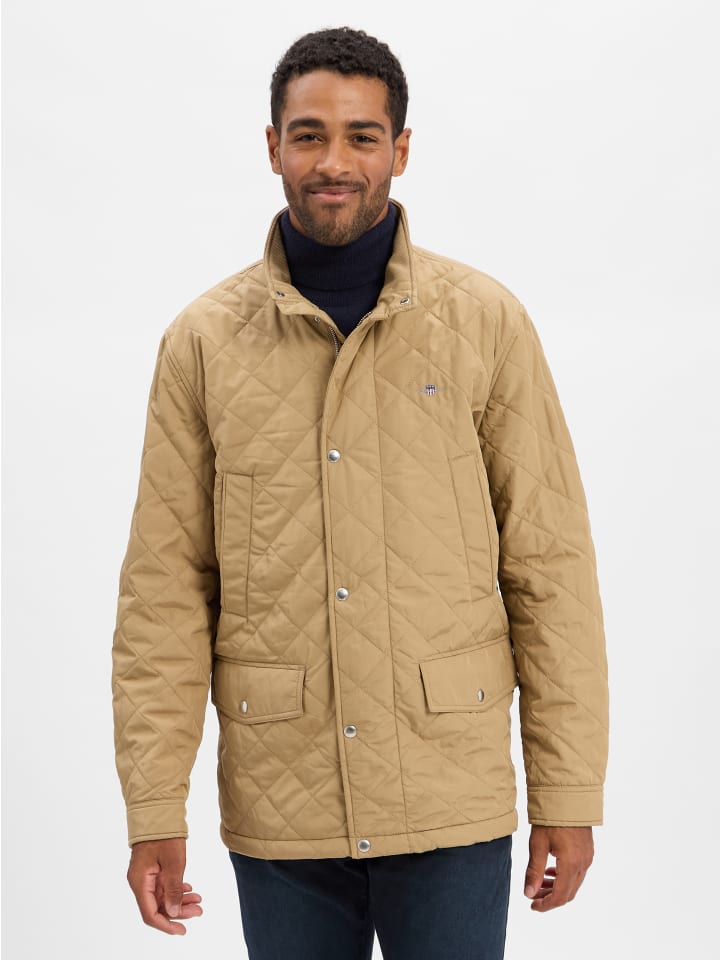 

Стеганая куртка Gant, бежевый