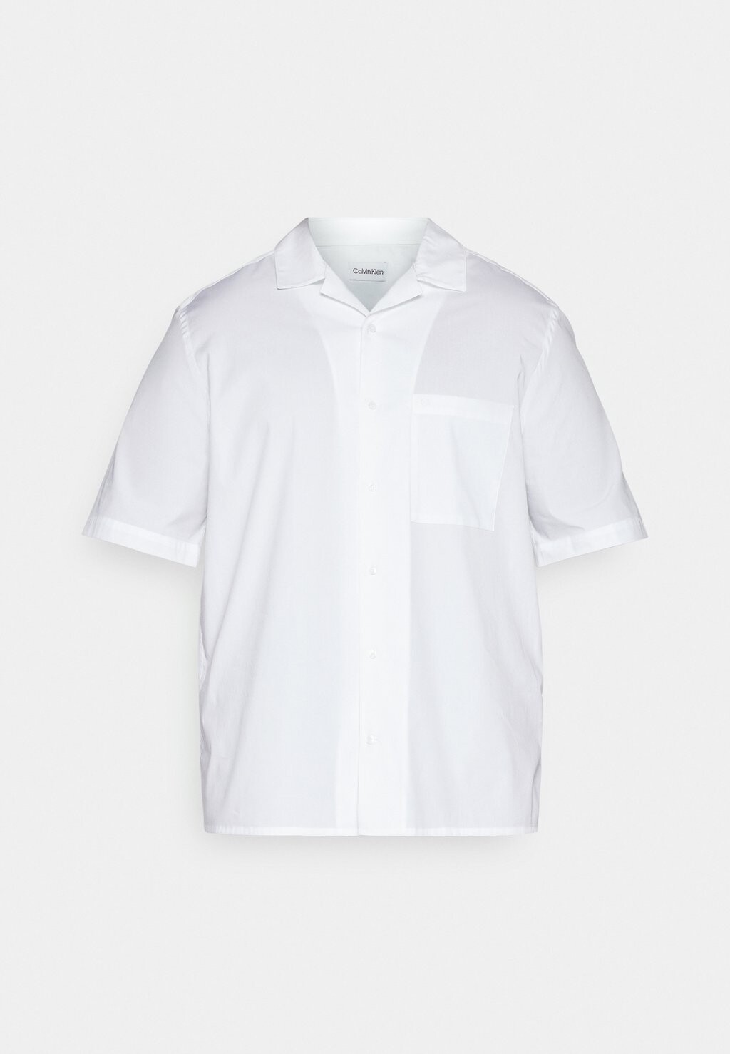 

Рубашка Poplin Cuban Collar Shirt Calvin Klein, ярко-белая