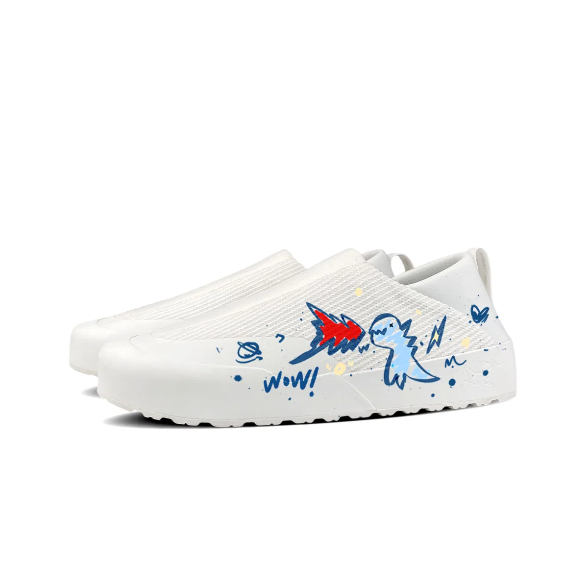 Кроссовки с принтом динозавра Arcteryx White Blue — фото 4