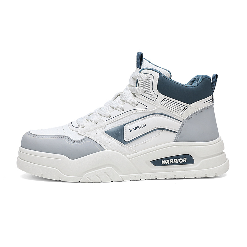 

Высокие мужские скейтерские кроссовки для увеличения роста, устойчивые к истиранию и легкие WARRIOR, бежевый серый синий