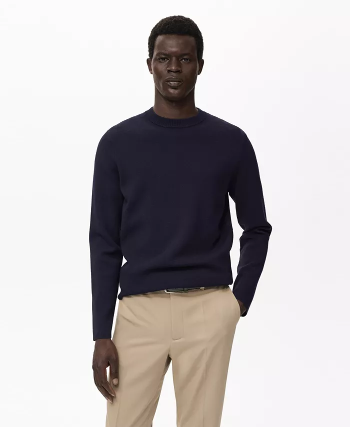 

Мужской свитер Regular-Fit средней вязки Mango, синий