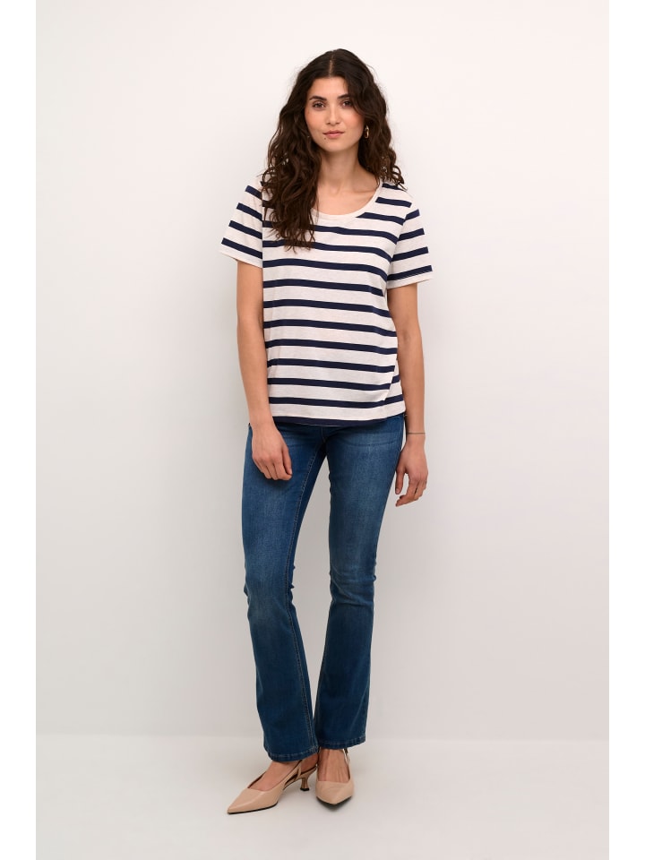 

Футболка CRLarsa, стандартный крой, синяя меланжевая полоска Cream