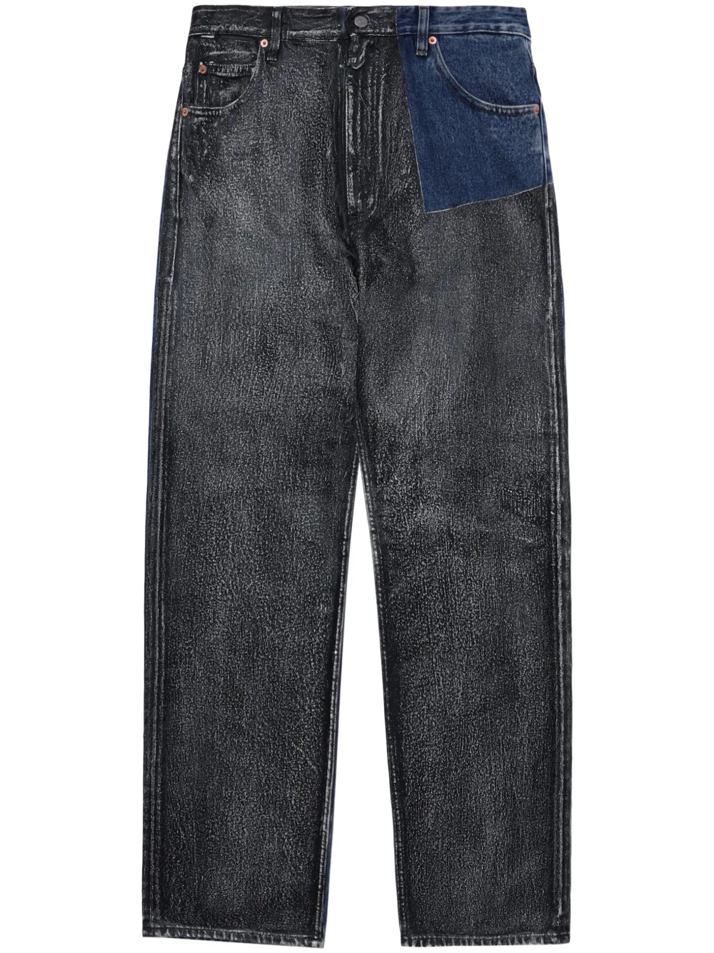 

Прямые джинсы средней посадки MM6 Maison Margiela, серый
