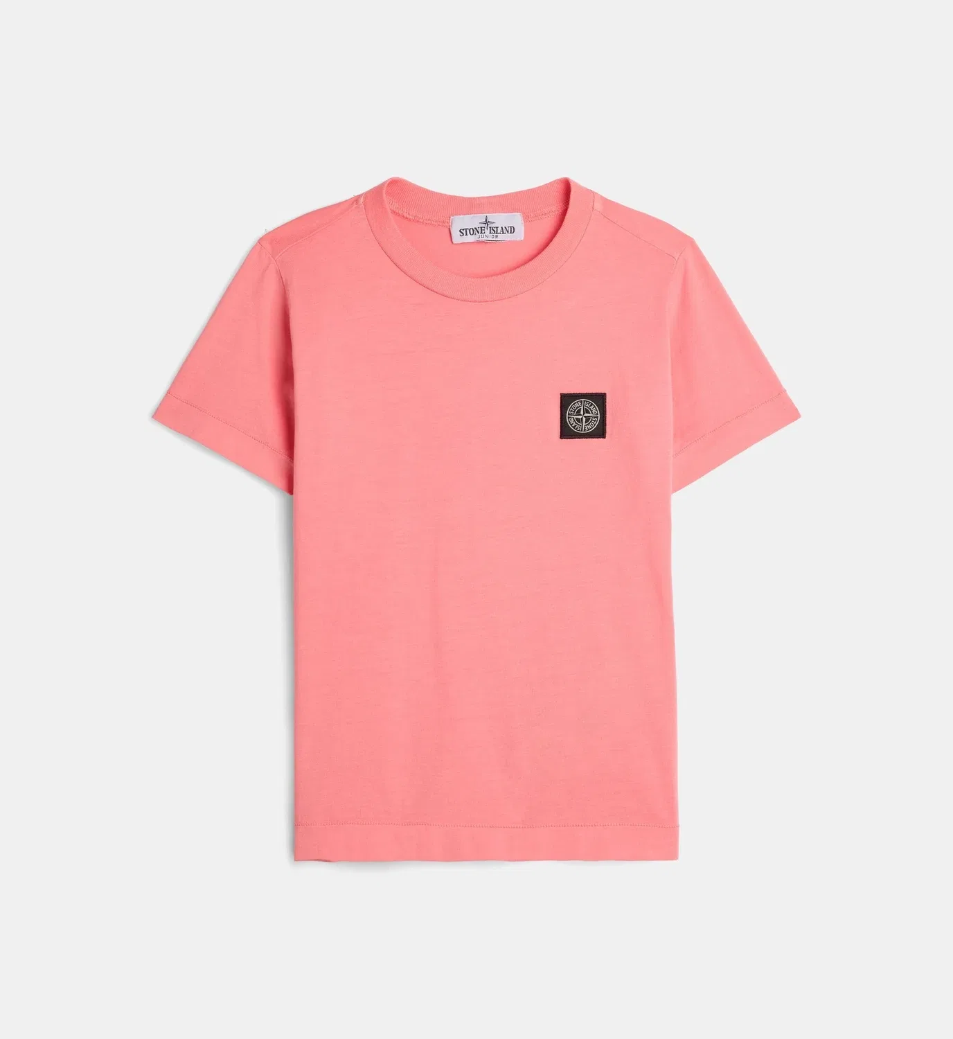 Хлопковая футболка со знаковым логотипом Stone Island, розовый