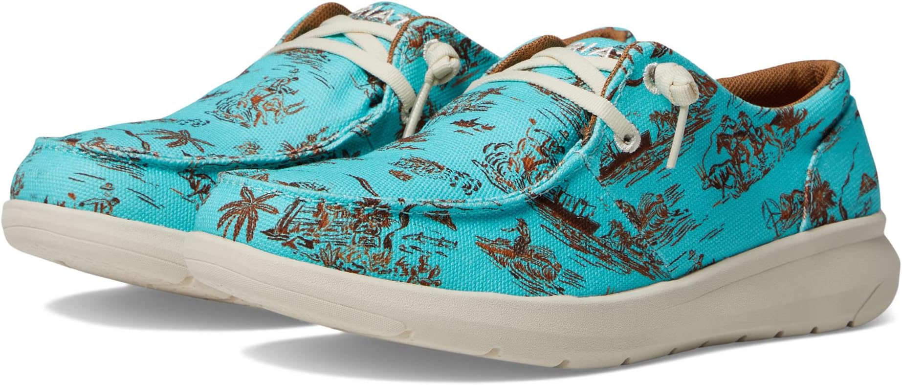 

Кроссовки Hilo Western Aloha Ariat, цвет Turquoise Paniolo Print