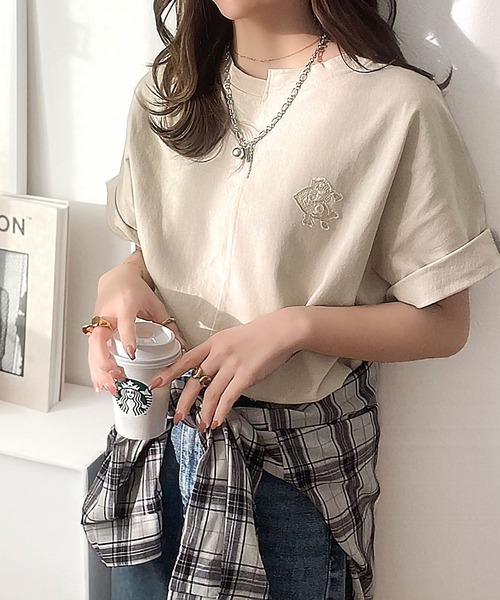 

Футболка с коротким рукавом, 100% хлопок, с логотипом, бренд Switched Body, коллаборация с JaVa, светло-бежевый