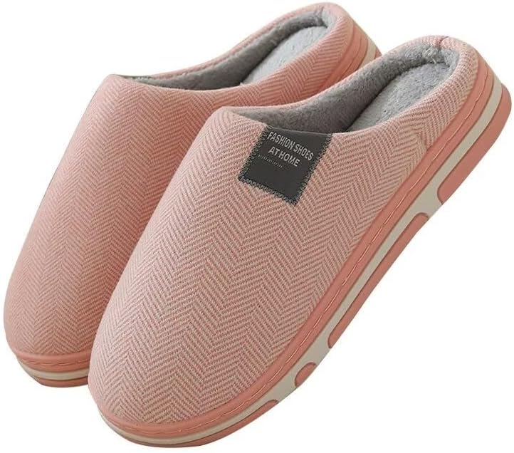 

Тапочки Zonkacen для мужчин и женщин, тихие, нескользящие, для дома и спальни, гостевые, зимние, светло-розовый