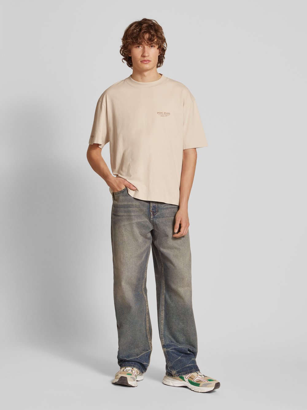 

Футболка с этикеткой Pepe Jeans, бежевый