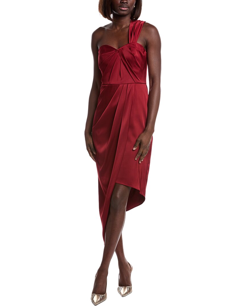 

Лив Фостер Асимметричное платье миди из сатина Liv Foster, черный