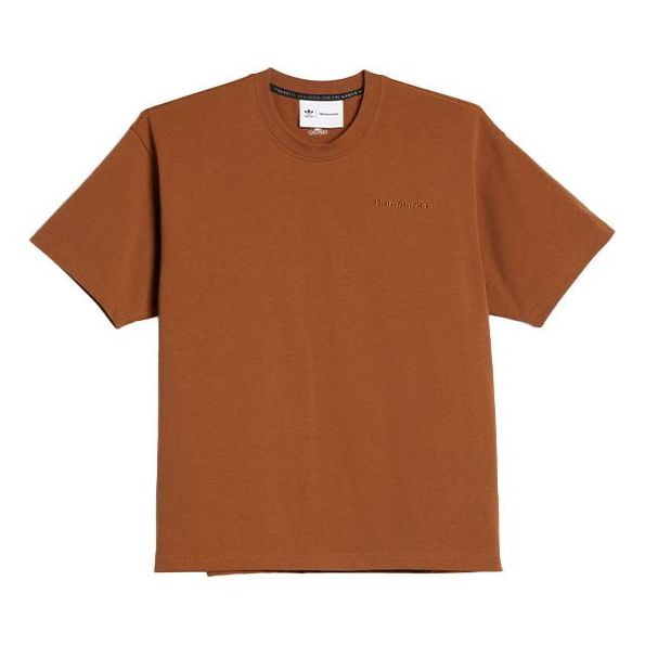 

Футболка adidas x Pharrell Humanrace Small Logo T-Shirt 'Brown', коричневый