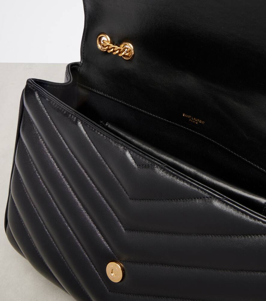 Сумка через плечо Loulou Large из кожи Saint Laurent, Black — фото 3