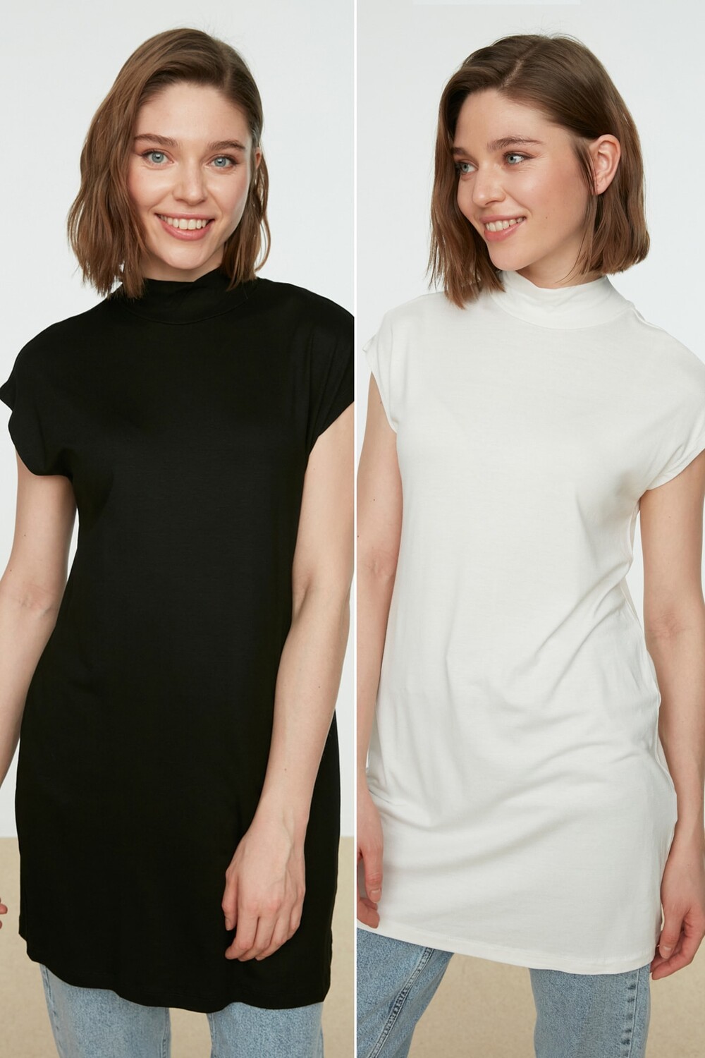 

Туника - Черная - Приталенная Trendyol Modest, черный
