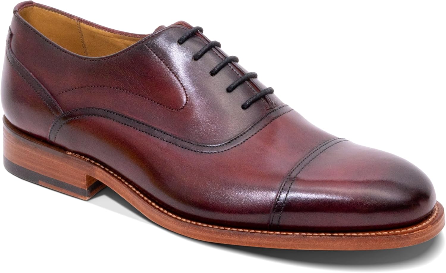 

Мужские классические оксфорды из кожи ручной работы BARKER Cherwell - Вечная элегантность и превосходное мастерство изготовления, для формальной и деловой одежды, бордовый
