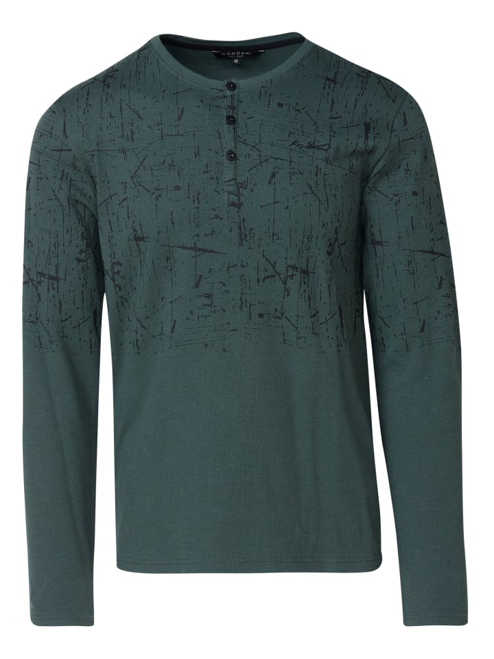 

Футболка с длинными рукавами темно-зеленого цвета KOROSHI, Зеленый, Футболка с длинными рукавами темно-зеленого цвета KOROSHI