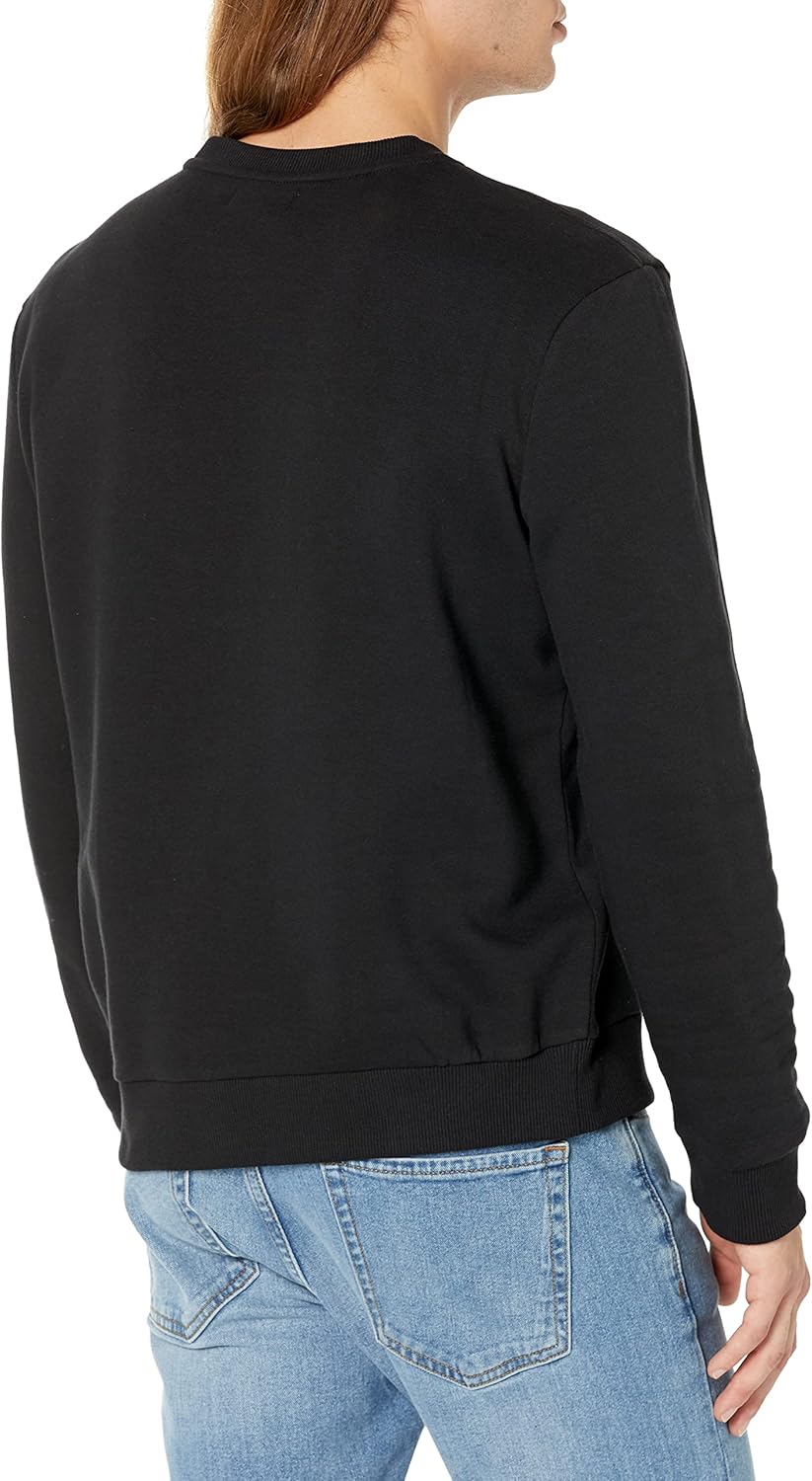 Мужская толстовка с круглым вырезом и монограммой Calvin Klein, Black — фото 2
