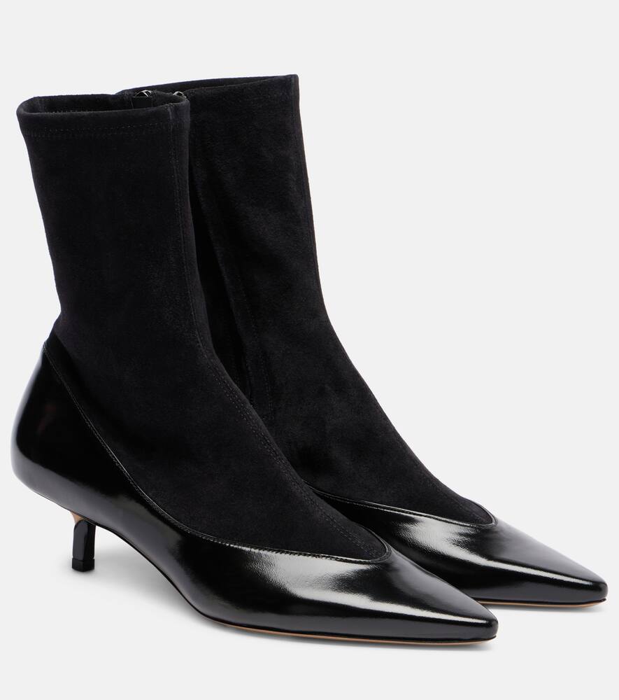 Турни кожаные и замшевые ботинки на щиколотку Jacquemus, Black