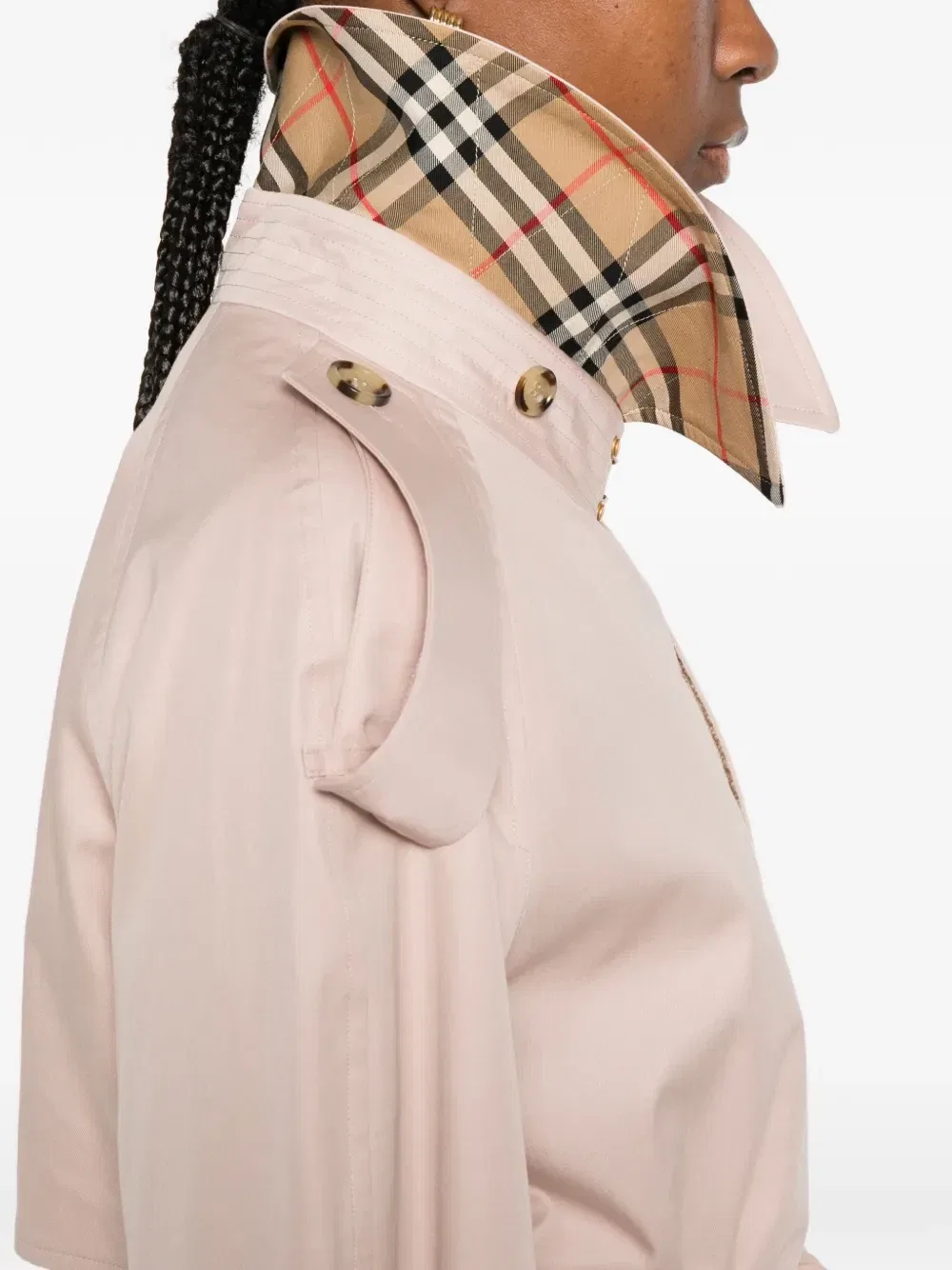 Тренч с ремнем BURBERRY, розовый — фото 4