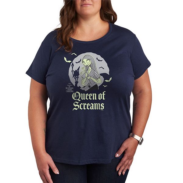 

Футболка Plus size The Nightmare Before Christmas Sally Queen of Screams Disney, Navy, Синий, Футболка Plus size The Nightmare Before Christmas Sally Queen of Screams Disney, Navy