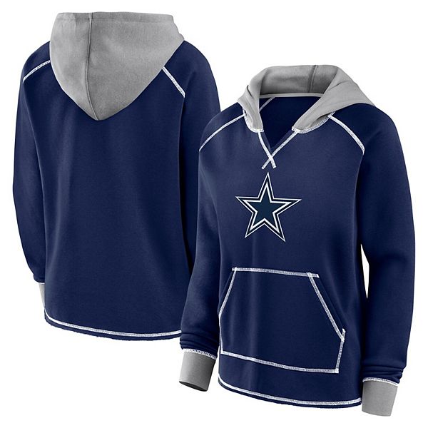

Женский свитшот с капюшоном и V-образным вырезом Dallas Cowboys Boom Fleece Unbranded