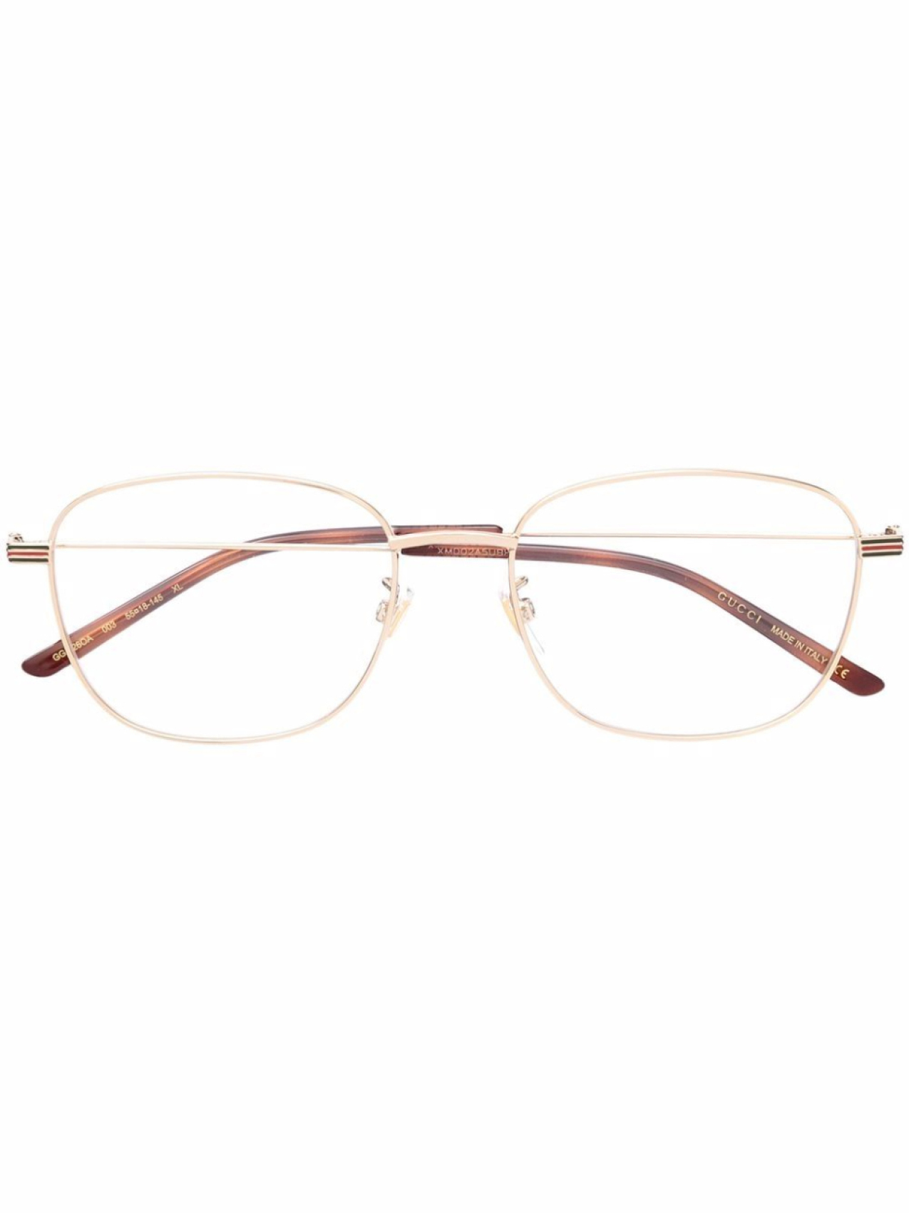 

Gucci Eyewear очки в квадратной оправе с логотипом, золотой