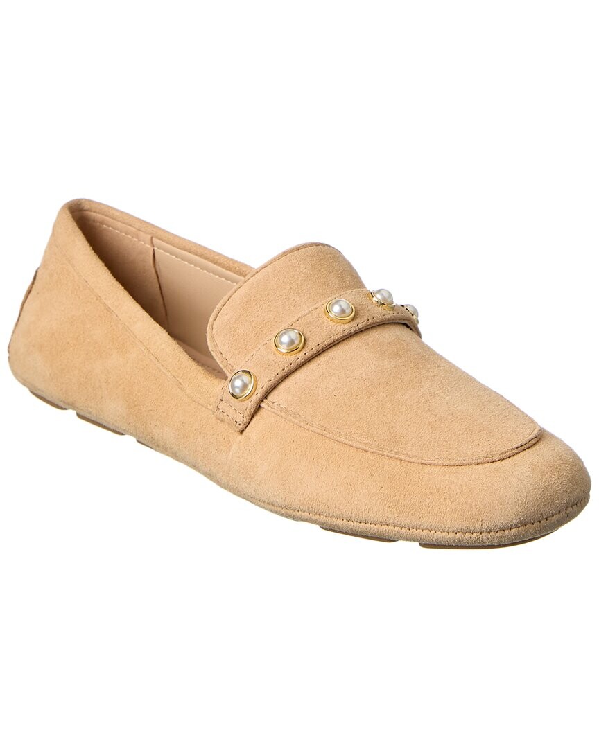 

Замшевые лоферы для вождения Stuart Weitzman Allpearls, коричневый