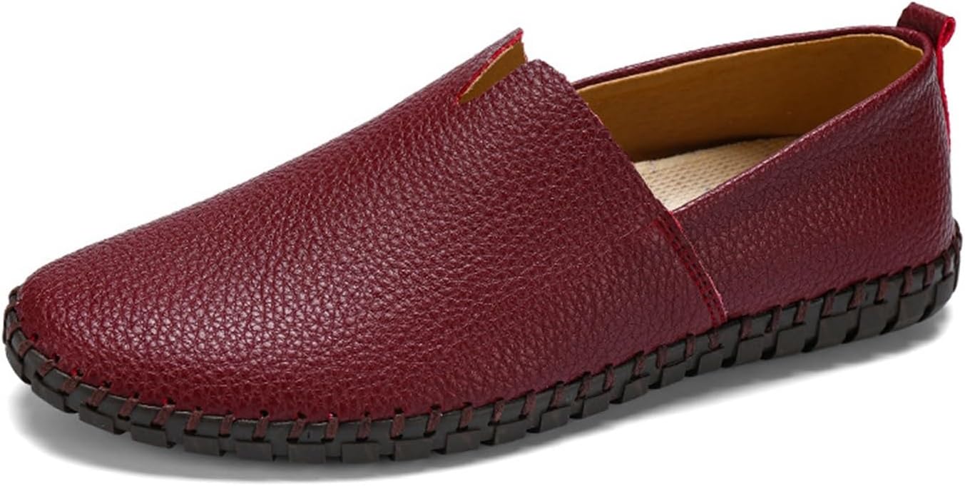 

Мужские лоферы DMGYCK, повседневные слипоны из кожи, мягкие пенни-лоферы для мужчин, легкие мокасины и прогулок на лодке, темно-красный