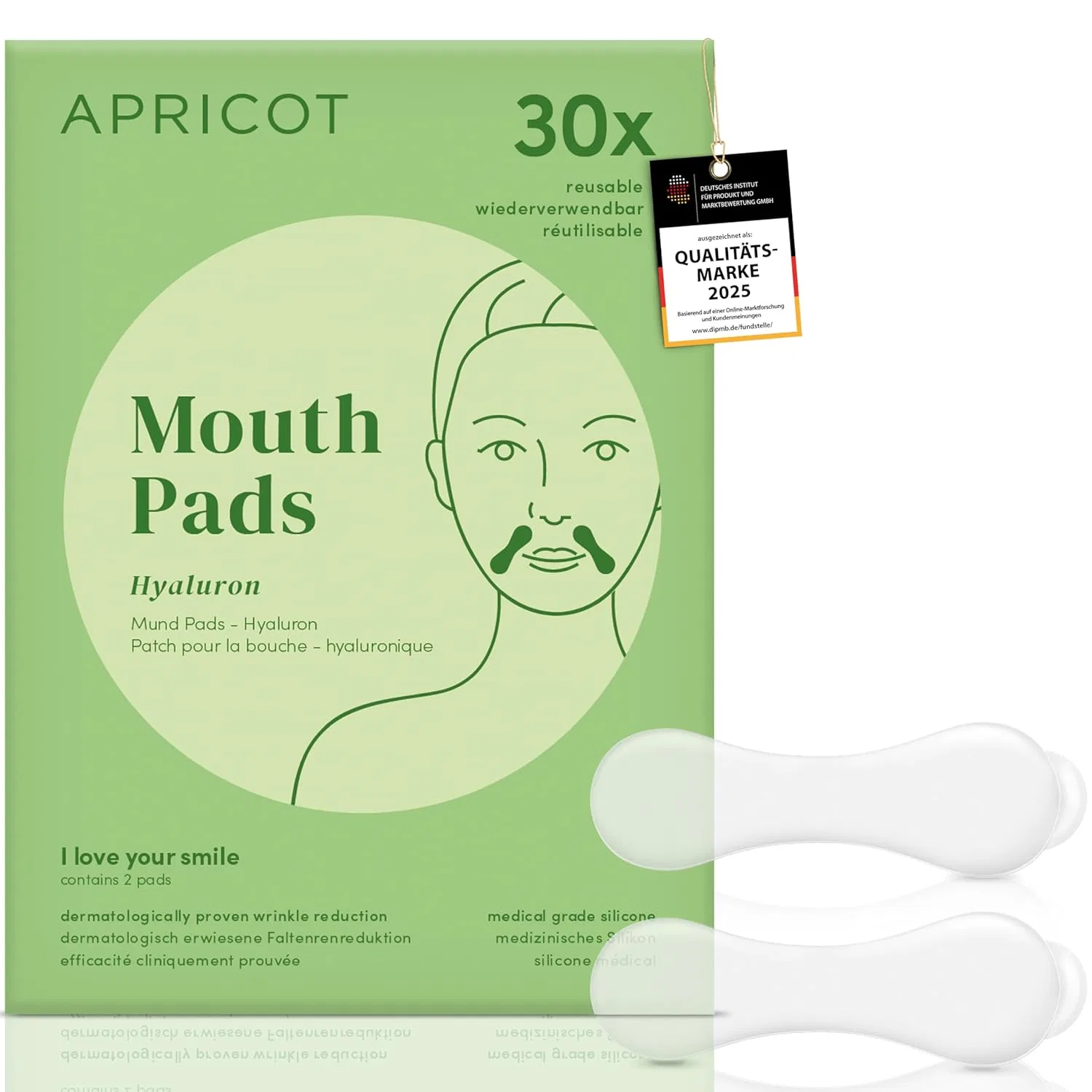 Силиконовые патчи для рта от морщин с гиалуроновой кислотой от APRICOT Apricot Beauty & Healthcare