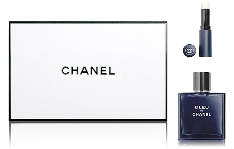 Мужской подарочный набор Chanel: парфюмерная вода Bleu de Chanel (50 мл) + матовый бальзам для губ Boy de Chanel — фото 2
